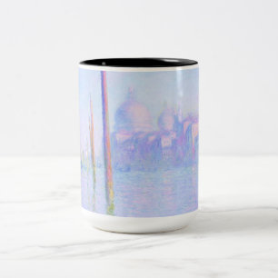 Caneca De Café Em Dois Tons Grande Canal em Veneza (por Claude Monet)