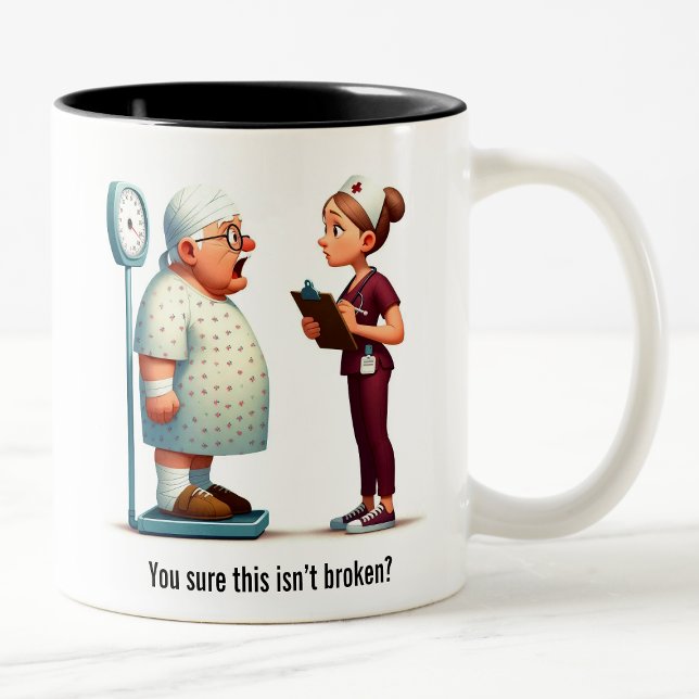 Caneca De Café Em Dois Tons Grande Choque para um Paciente Grande (Criador carregado)