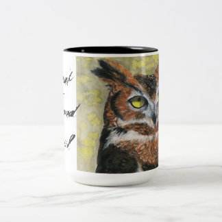Caneca De Café Em Dois Tons Grande coruja Horned