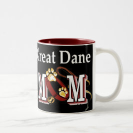 Caneca De Café Em Dois Tons Grande Dane Mãe Difts