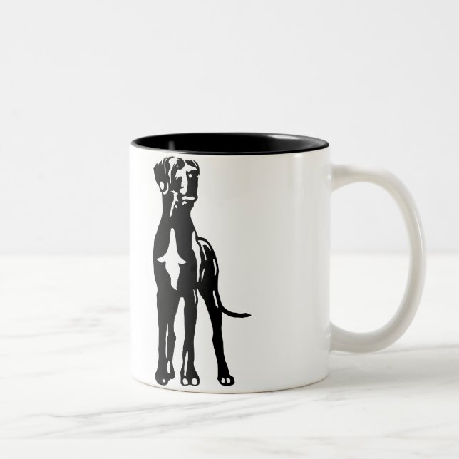 Caneca De Café Em Dois Tons Grande Danés Buddys (Direita)
