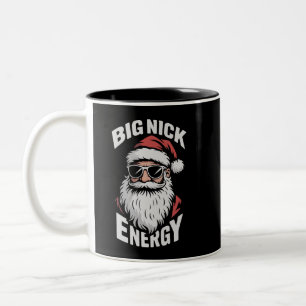 Caneca De Café Em Dois Tons Grande Energia Nick Piadas Óculos de Sol Papai Noe