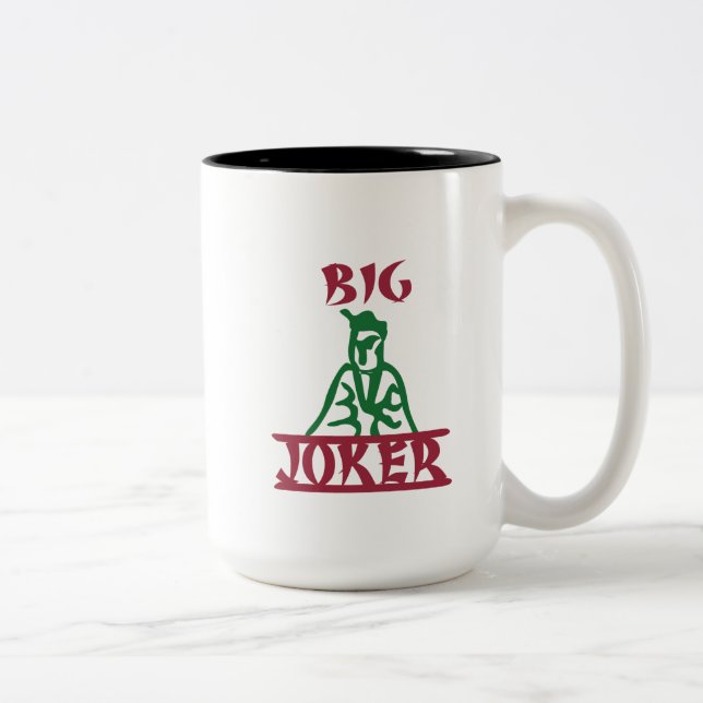 Caneca De Café Em Dois Tons Grande Joker Mah Jong Mug (Direita)