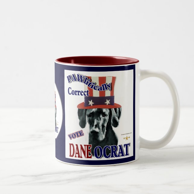 Caneca De Café Em Dois Tons Grandes Presentes de Dane (Direita)