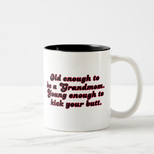 Caneca De Café Em Dois Tons Grandmom velho bastante