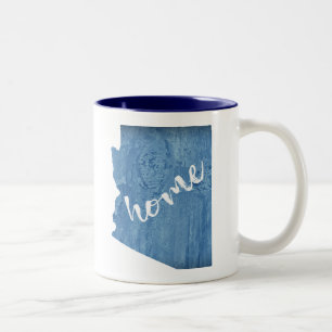 Caneca De Café Em Dois Tons Grão de Madeira da Casa do Arizona