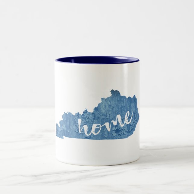 Caneca De Café Em Dois Tons Grão de Madeira de Casa de Kentucky (Centro)