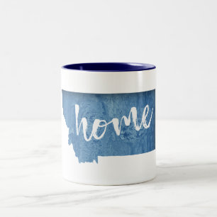 Caneca De Café Em Dois Tons Grão de Madeira de Casa de Montana