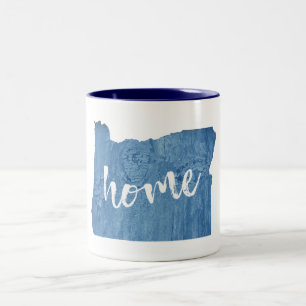 Caneca De Café Em Dois Tons Grão de Madeira de Oregon