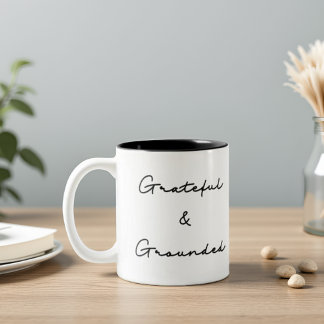 Caneca De Café Em Dois Tons Grateful & Grouned