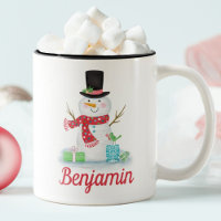 Grátis Winter Happy Snowman Mug