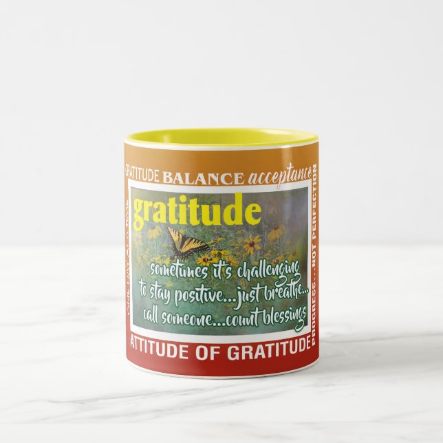 Caneca De Café Em Dois Tons gratitude inspiration jigsaw puzzle (Centro)