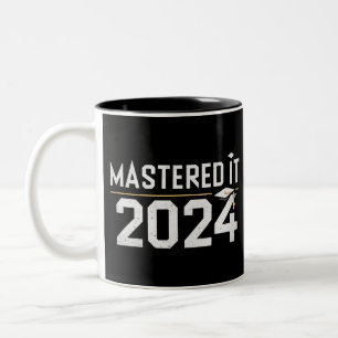 Caneca De Café Em Dois Tons Grau de mestrado Mastered 2024 Mestrados