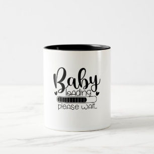 Caneca De Café Em Dois Tons Gravidez Bebê Carregando Café Mug