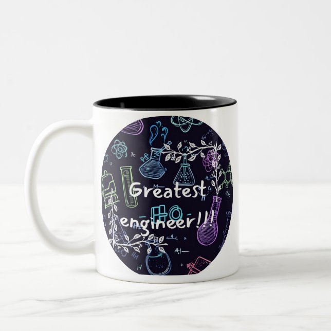 Caneca De Café Em Dois Tons greatest engineer mug (Esquerda)