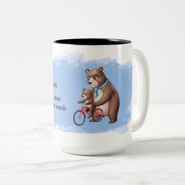 Caneca De Café Em Dois Tons Greatest Papa Bear in this neck of woods (Frente Esquerda)