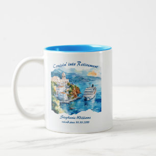 Caneca De Café Em Dois Tons Grécia de Destino de Cruzamento da Parte de Reform