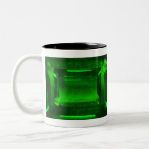 Caneca De Café Em Dois Tons Green Emerald Gemstone