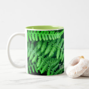Caneca De Café Em Dois Tons Green Ferns Nature Personalizado