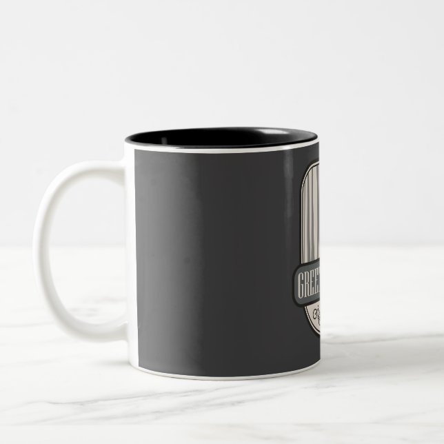 Caneca De Café Em Dois Tons Green Lake Loop - Michigan (Esquerda)