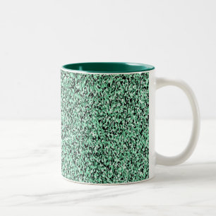 Caneca De Café Em Dois Tons Green Micro Camo Pattern Mug