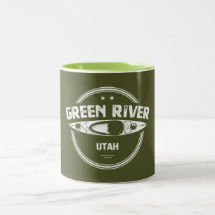 Caneca De Café Em Dois Tons Green River Utah Kayaking