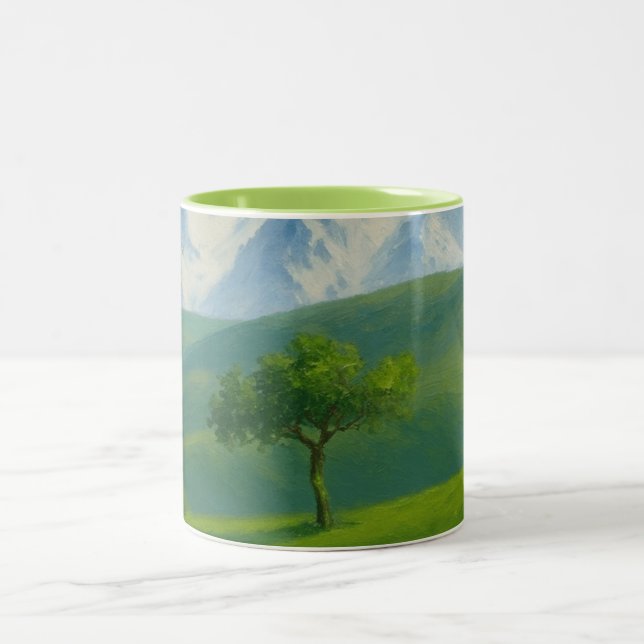 Caneca De Café Em Dois Tons Green Valley Tree Accent Mug (Centro)