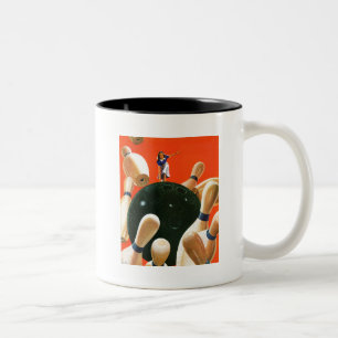 Caneca De Café Em Dois Tons Greve de boliches