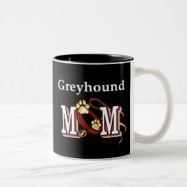 Caneca De Café Em Dois Tons Greyhound Mãe Mug