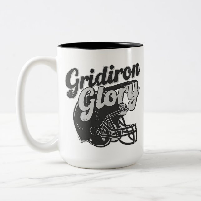 Caneca De Café Em Dois Tons Gridiron Glory Football (Esquerda)