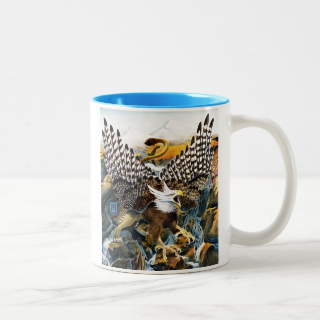 Caneca De Café Em Dois Tons Grifo na cachoeira (Direita)