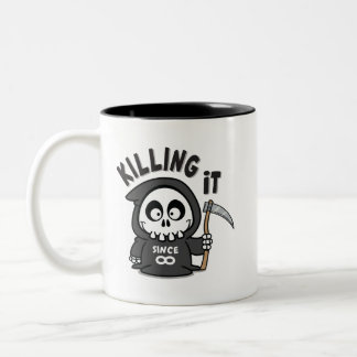 Caneca De Café Em Dois Tons Grim Reaper Mug