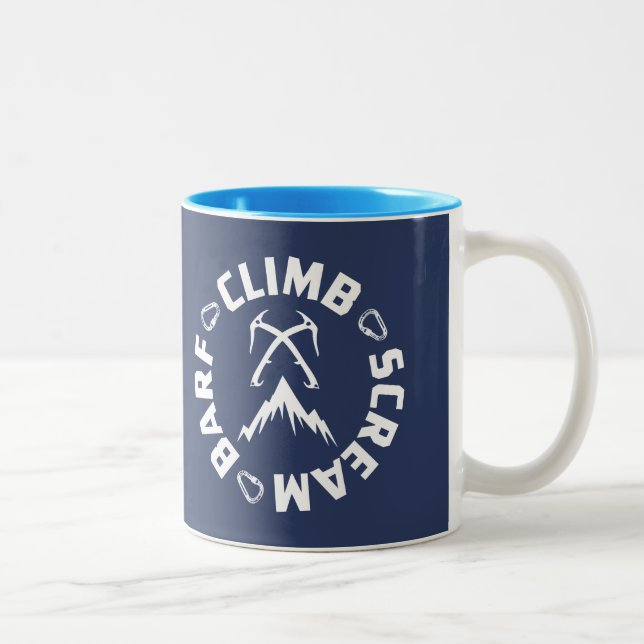 Caneca De Café Em Dois Tons Gritar de escalada e Barf do gelo (Direita)