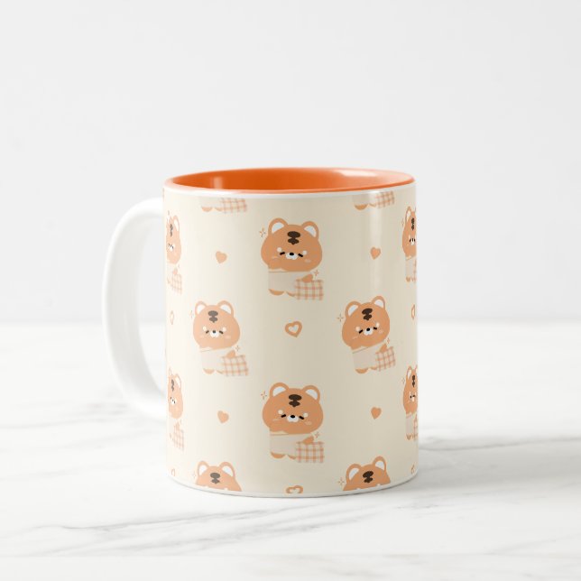 Caneca De Café Em Dois Tons Grito com Sono (Frente Esquerda)