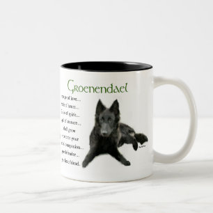 Caneca De Café Em Dois Tons Groenendael Belga Sheepdog Gifts