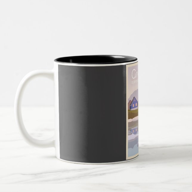 Caneca De Café Em Dois Tons Gronelândia Dinamarca Viagem (Esquerda)