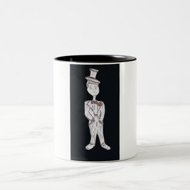 Caneca De Café Em Dois Tons Groom Tuxedo (Centro)