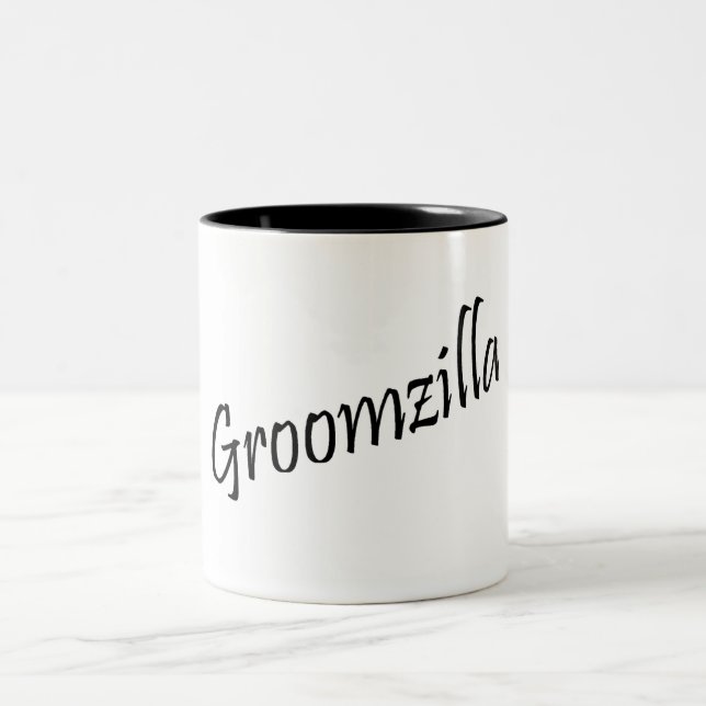 Caneca De Café Em Dois Tons Groomzilla (preto) (Centro)