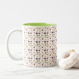 Caneca De Café Em Dois Tons Groovy Pattern