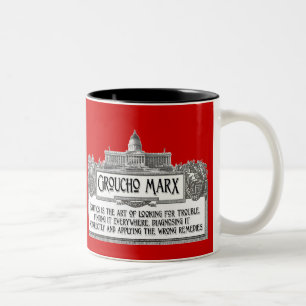 Caneca De Café Em Dois Tons Groucho Marx na política