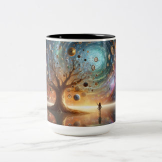 Caneca De Café Em Dois Tons Grove de Caçadores de Tempo