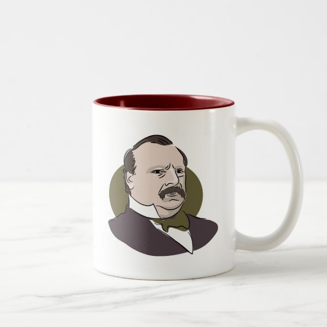 Caneca De Café Em Dois Tons Grover Cleveland (Direita)