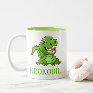 Caneca De Café Em Dois Tons grüne Krokodil