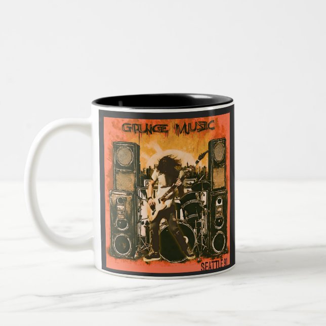 Caneca De Café Em Dois Tons Grunge Music Seattle 1991 (Esquerda)