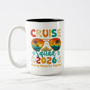 Caneca De Café Em Dois Tons Grupo de Família Cruise Squad 2026 Correspondente 