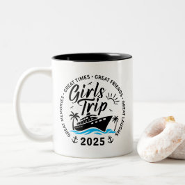 Caneca De Café Em Dois Tons Grupo de Viagem de Meninas Personalizadas Correspo