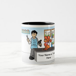Caneca De Café Em Dois Tons Grupo Personalizado de Cães - Cartoon Masculino