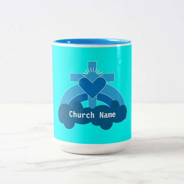 Caneca De Café Em Dois Tons Grupos De Sociedades E Clusters De Café Mug (Centro)