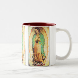 Caneca De Café Em Dois Tons guadalupe, La Vergen de Guadalupe