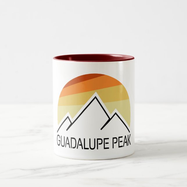 Caneca De Café Em Dois Tons Guadalupe Peak Retro (Centro)